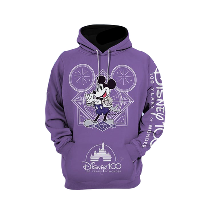 DN Hoodie Celebration DN 100 Years Of Wonder Hoodie Purple Unisex Adults New Release