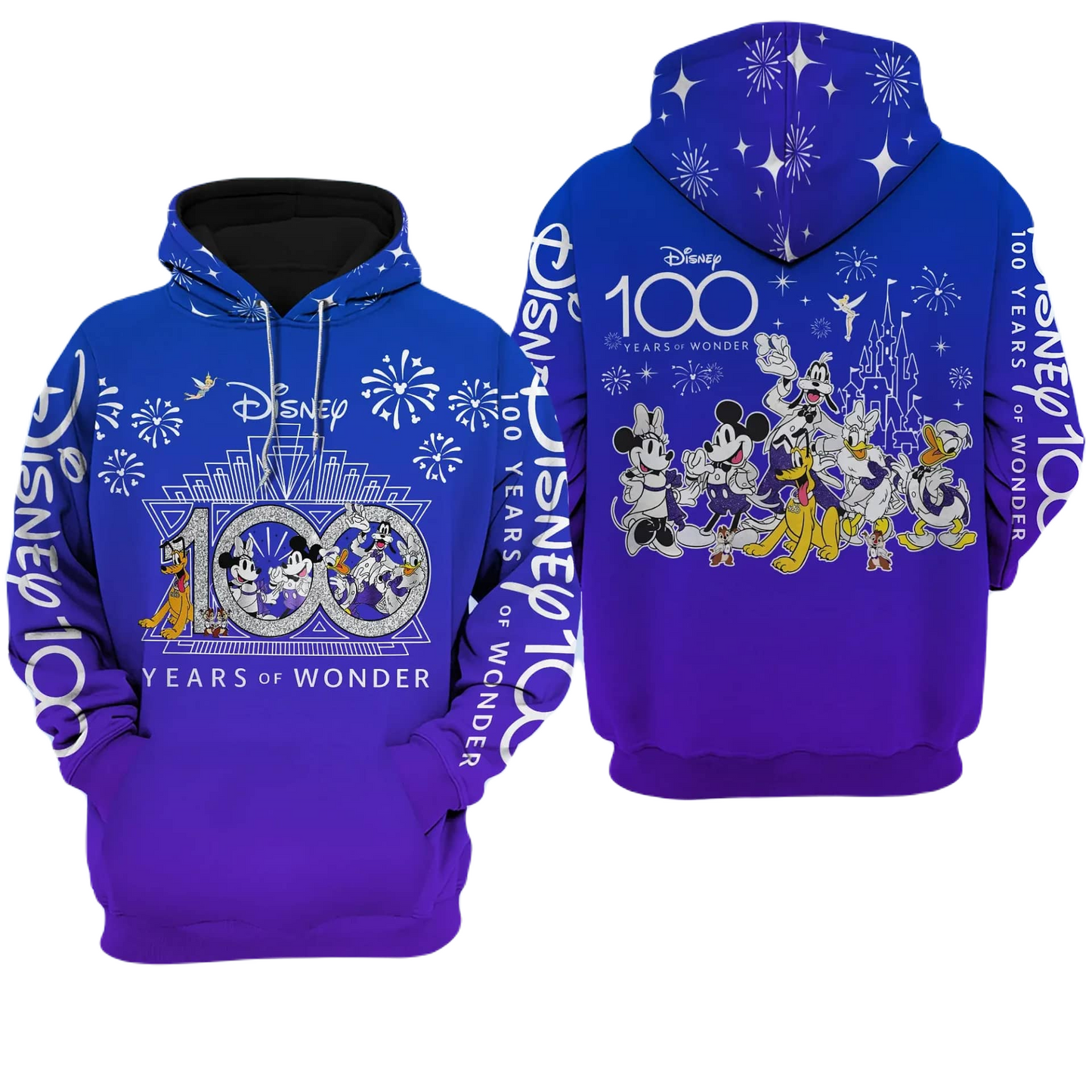 DN Hoodie Celebration Diamond DN 100 Years Of Wonder Hoodie Blue Unisex Adults New Release