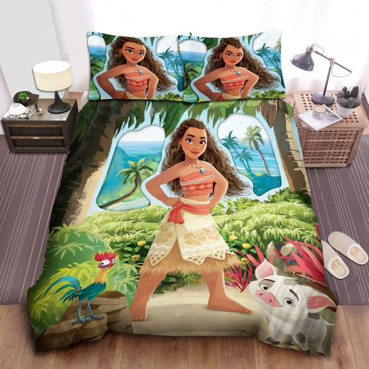 Moana Bedding Set DN Moana And Animal Friends Duvet Covers Colorful Unique Gift