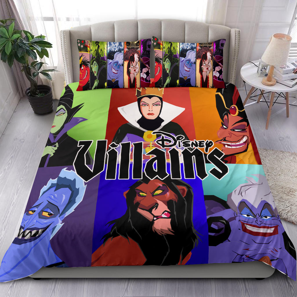 DN Bedding Set Scar Ursula Jafar Evil Queen Graphic Duvet Covers Colorful Unique Gift