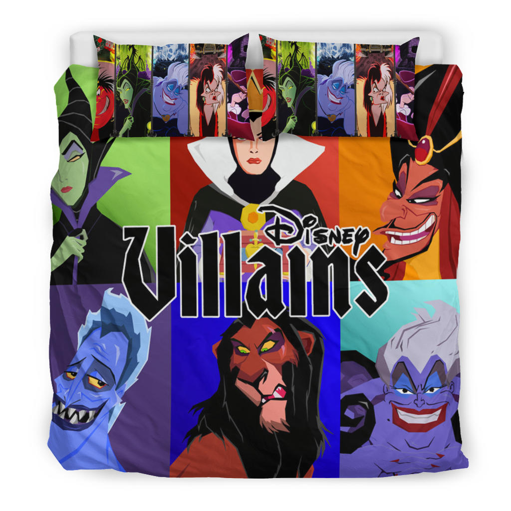 DN Bedding Set Scar Ursula Jafar Evil Queen Graphic Duvet Covers Colorful Unique Gift