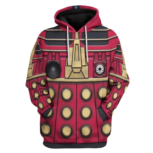 Doctor Who Hoodie Doctor Who Dalek Supreme Costume T-shirt Red Unisex