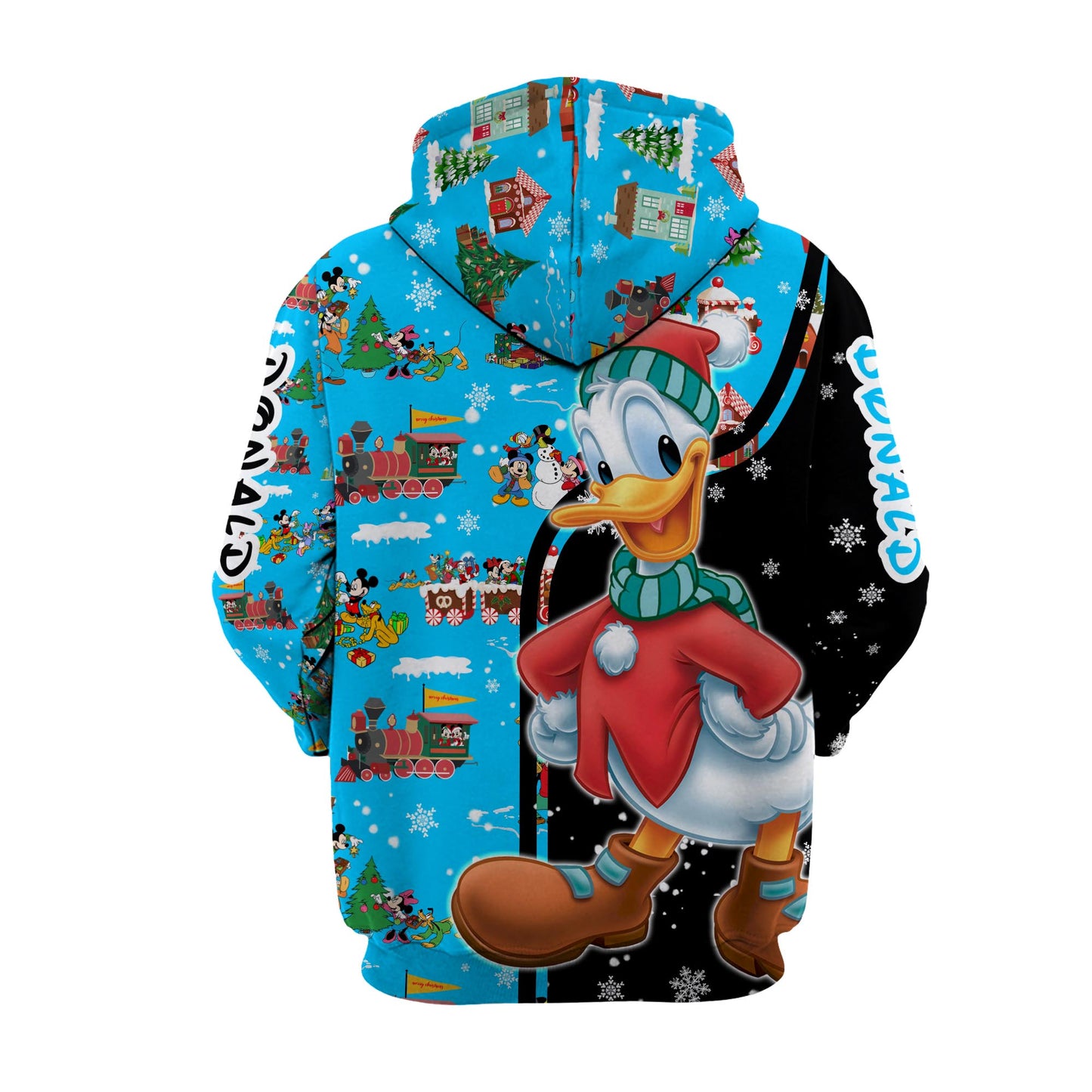 DN Christmas Hoodie Christmas Donald Duck Christmas Black Blue Hoodie