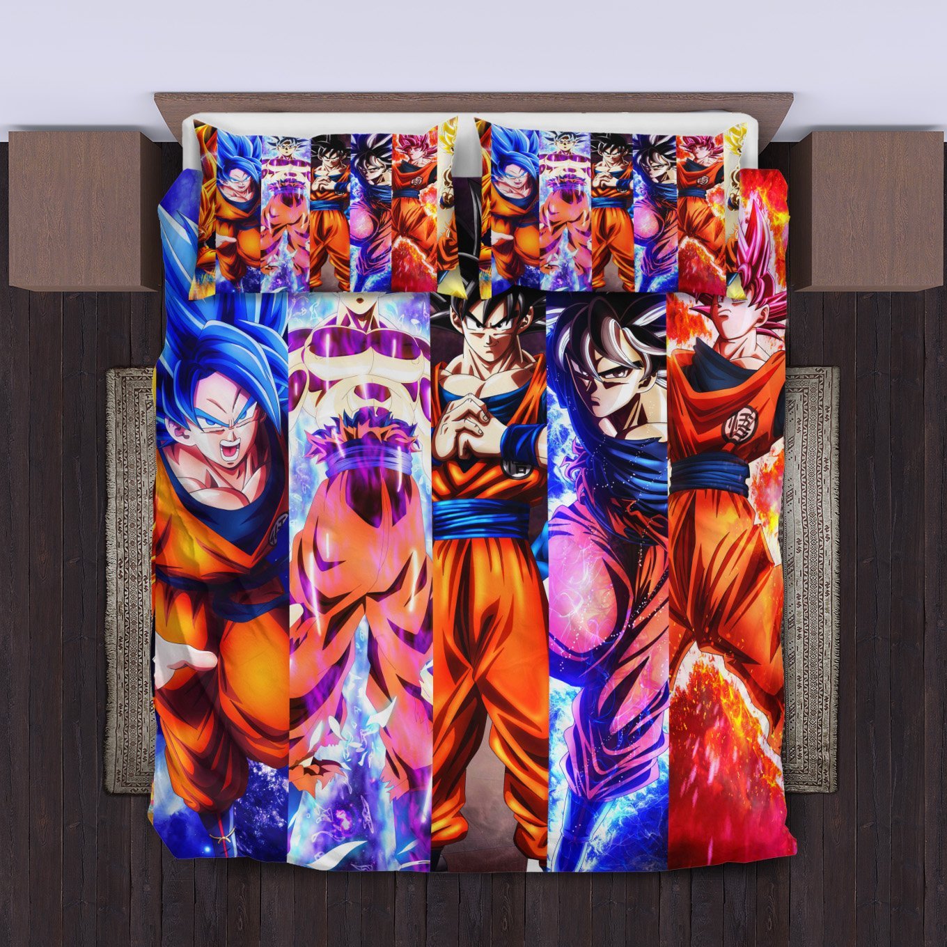 Dragon Ball Bedding Set Dragon Ball Son Goku Different Levels Duvet Covers Orange Unique Gift