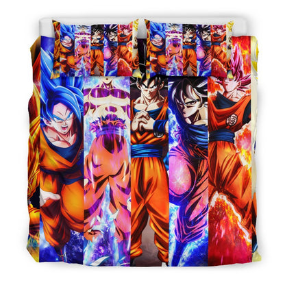 Dragon Ball Bedding Set Dragon Ball Son Goku Different Levels Duvet Covers Orange Unique Gift