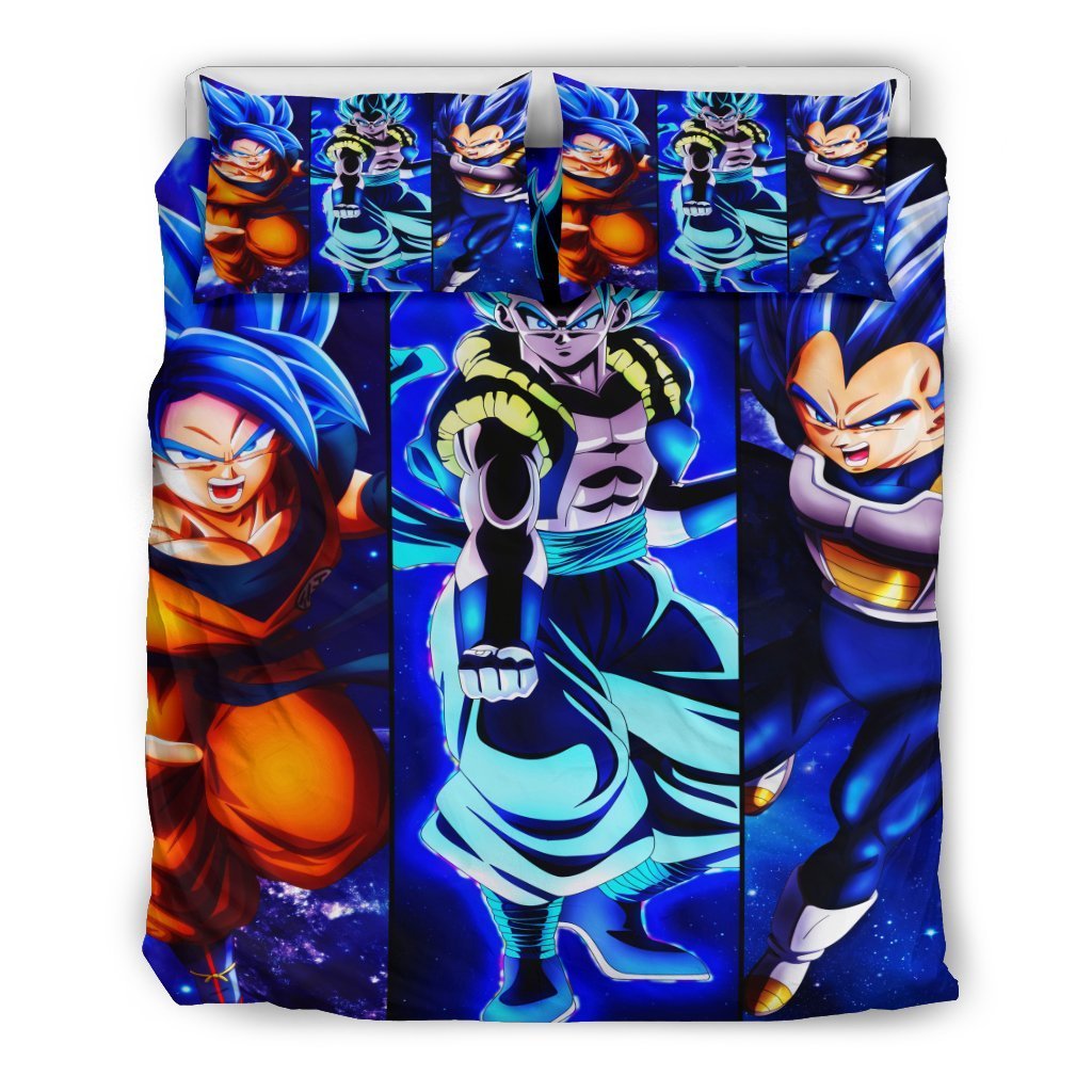 Dragon Ball Bedding Set Super Saiyan Goku Vegeta Duvet Covers Blue Unique Gift