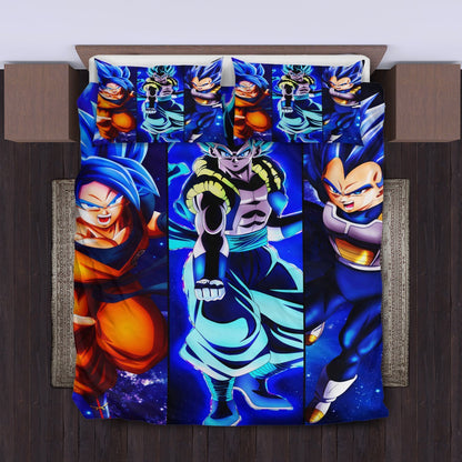 Dragon Ball Bedding Set Super Saiyan Goku Vegeta Duvet Covers Blue Unique Gift