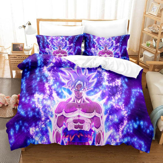 Dragon Ball Bedding Set Dragon Ball Son Goku Graphic Duvet Covers Purple Unique Gift