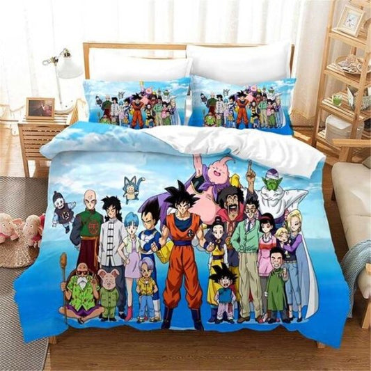 Dragon Ball Bedding Set Dragon Ball Z First Season Protagonists Duvet Covers Colorful Unique Gift