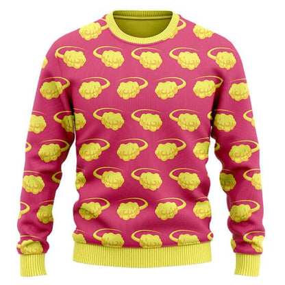 Dragon Ball Sweatshirt Dragon Ball Z Flying Nimbus Pattern Sweatshirt Pink Yellow Unisex