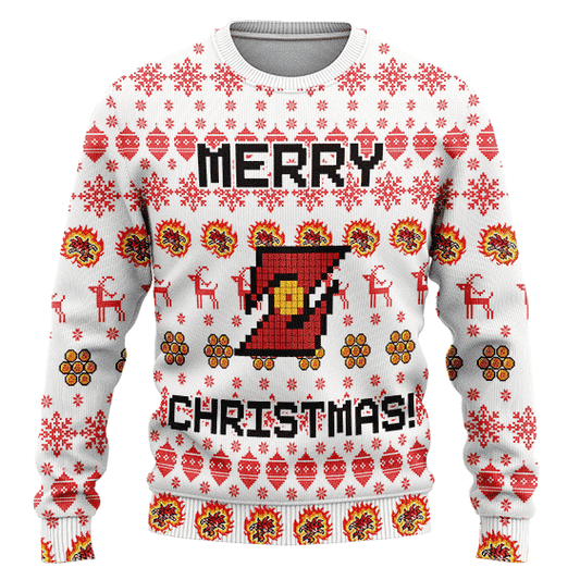 Dragon Ball Sweatshirt Merry Z Christmas Dragon Ball Pattern Sweatshirt White Unisex