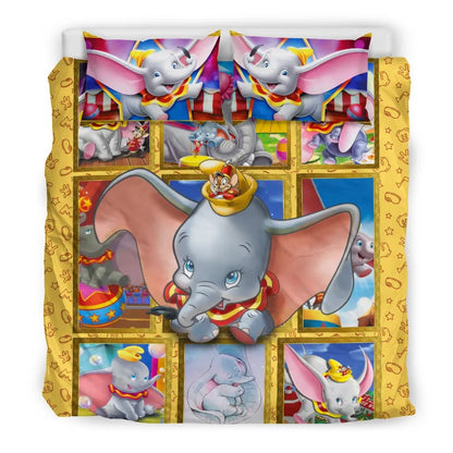 DN Bedding Set The Flying Dumbo Graphic Duvet Covers Colorful Unique Gift