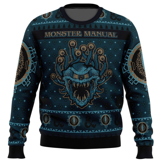 Dungeon And Dragon Sweatshirt Dungeons And Dragons Monster Manual Sweatshirt Blue Unisex