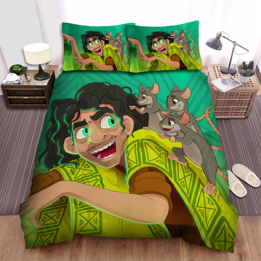 Encanto Bedding Set DN Bruno Madrigal And The Mice Duvet Covers Green Unique Gift