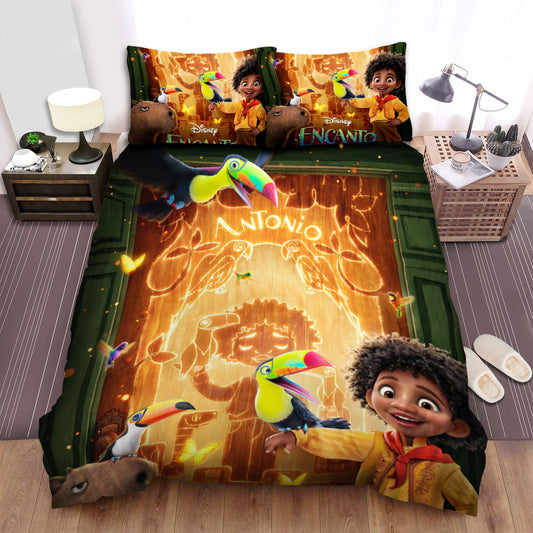 Encanto Bedding Set DN Encanto Antonio Madrigal’s Magic Door Duvet Covers Yellow Unique Gift