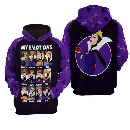 Snow White Hoodie Evil Queen My Emotions Hoodie Purple Black Unisex