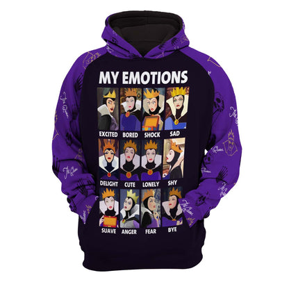 Snow White Hoodie Evil Queen My Emotions Hoodie Purple Black Unisex