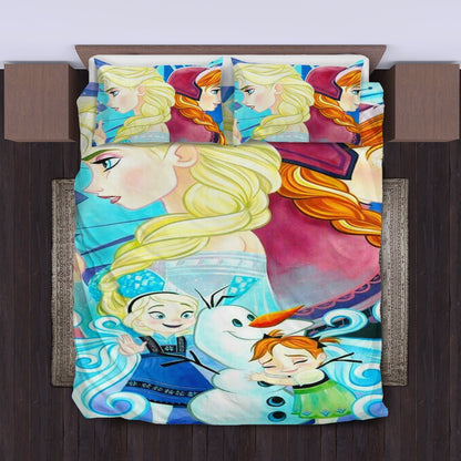 Frozen Bedding Set Elsa And Anna Young Duvet Covers Colorful Unique Gift