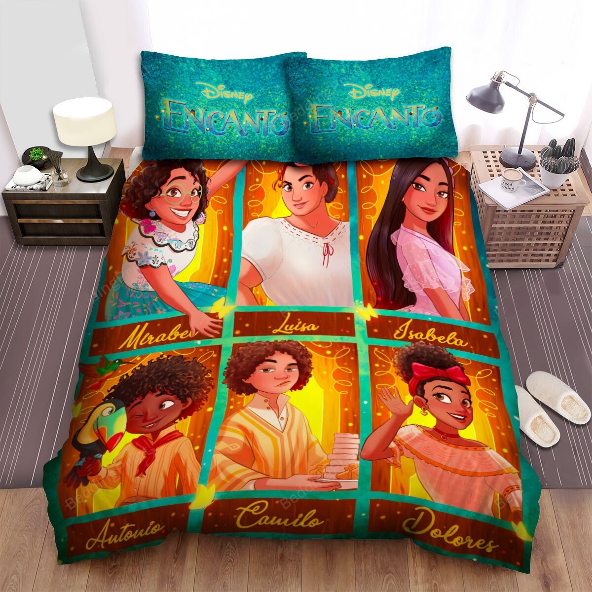 Encanto Bedding Set DN Encanto Six Characters And Names Duvet Covers Colorful Unique Gift