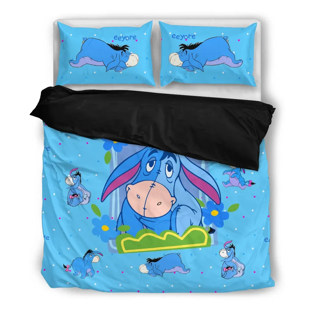 WTP Bedding Set DN Eeyore Poses Pattern Duvet Covers Blue Unique Gift