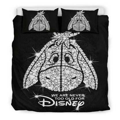 WTP Bedding Set Eeyore We Are Never Too Old For DN Duvet Covers Black White Unique Gift