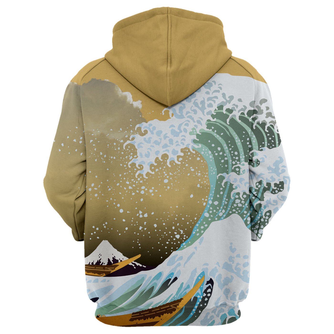  Japan T-shirt Japan Style The Great Wave T-shirt Hoodie Adult Full Print