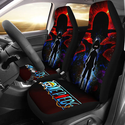 One Piece Car Seat Covers Luffy Silhouette Graphic Seat Covers