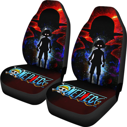 One Piece Car Seat Covers Luffy Silhouette Graphic Seat Covers