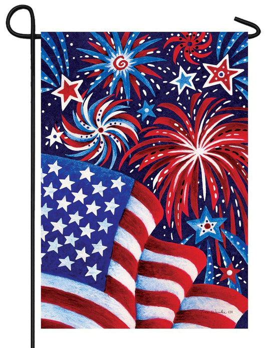 Unifinz 4th Of July Flags Fireworks American Flag Garden Flag 4th Of July Garden Flag Independence Day Celebration 2022