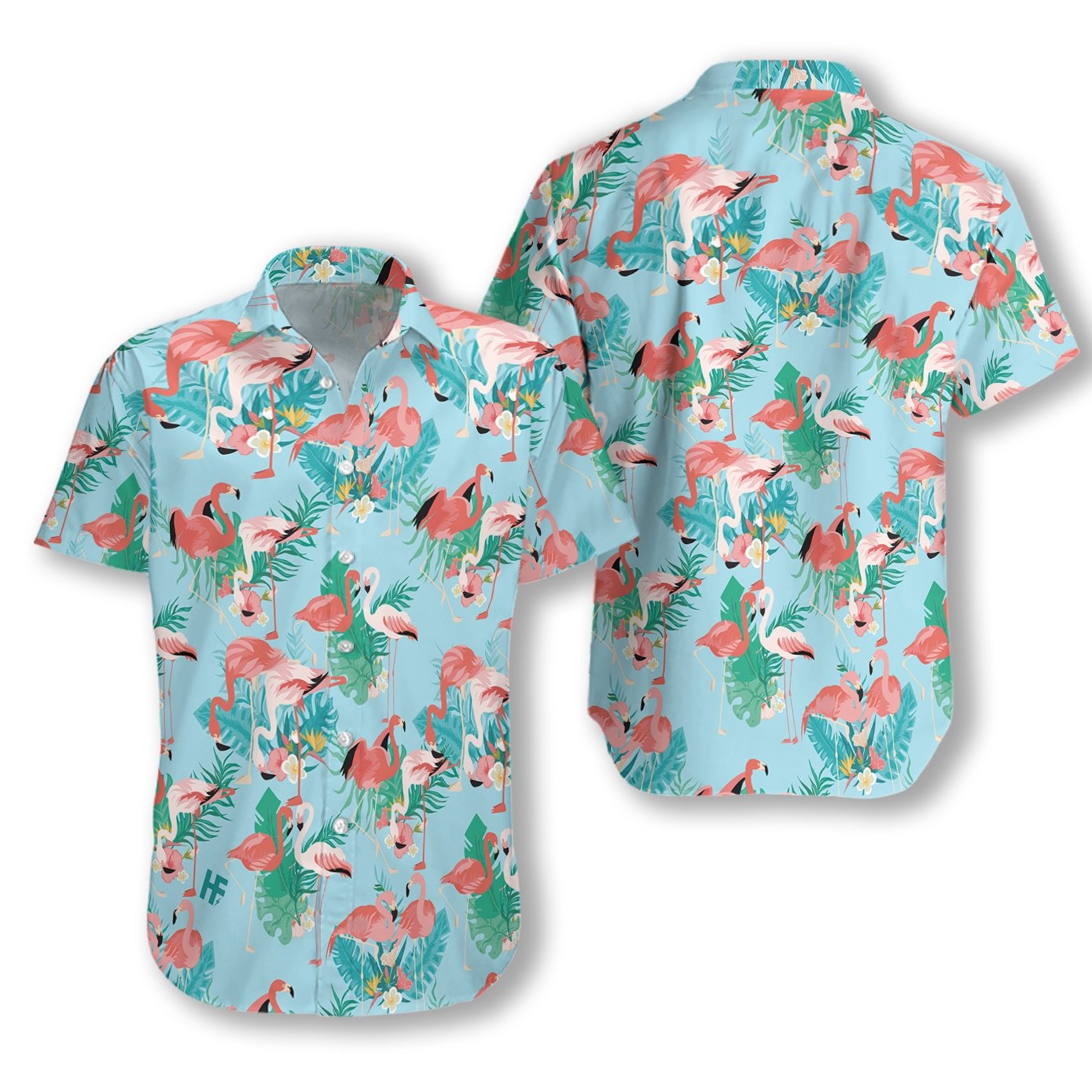 Unifinz Flamingo Hawaii Shirt White Pink Flamingo Hawiian Shirt Flamingo Aloha Shirt 2024