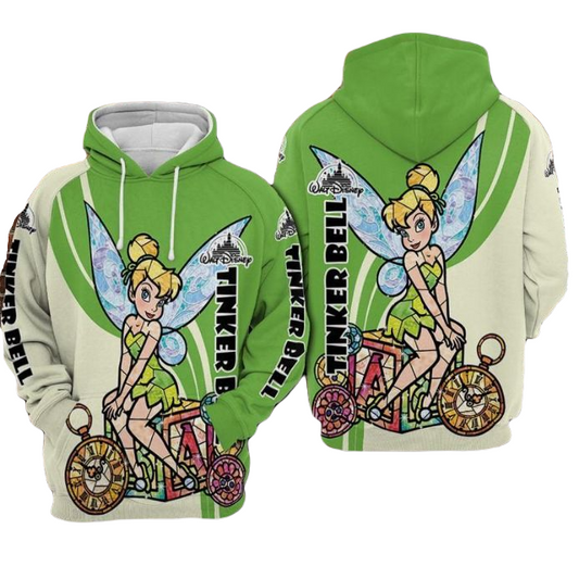 Tinker Bell Hoodie Tinker Bell Watches And Gift Boxes Hoodie Green Unisex