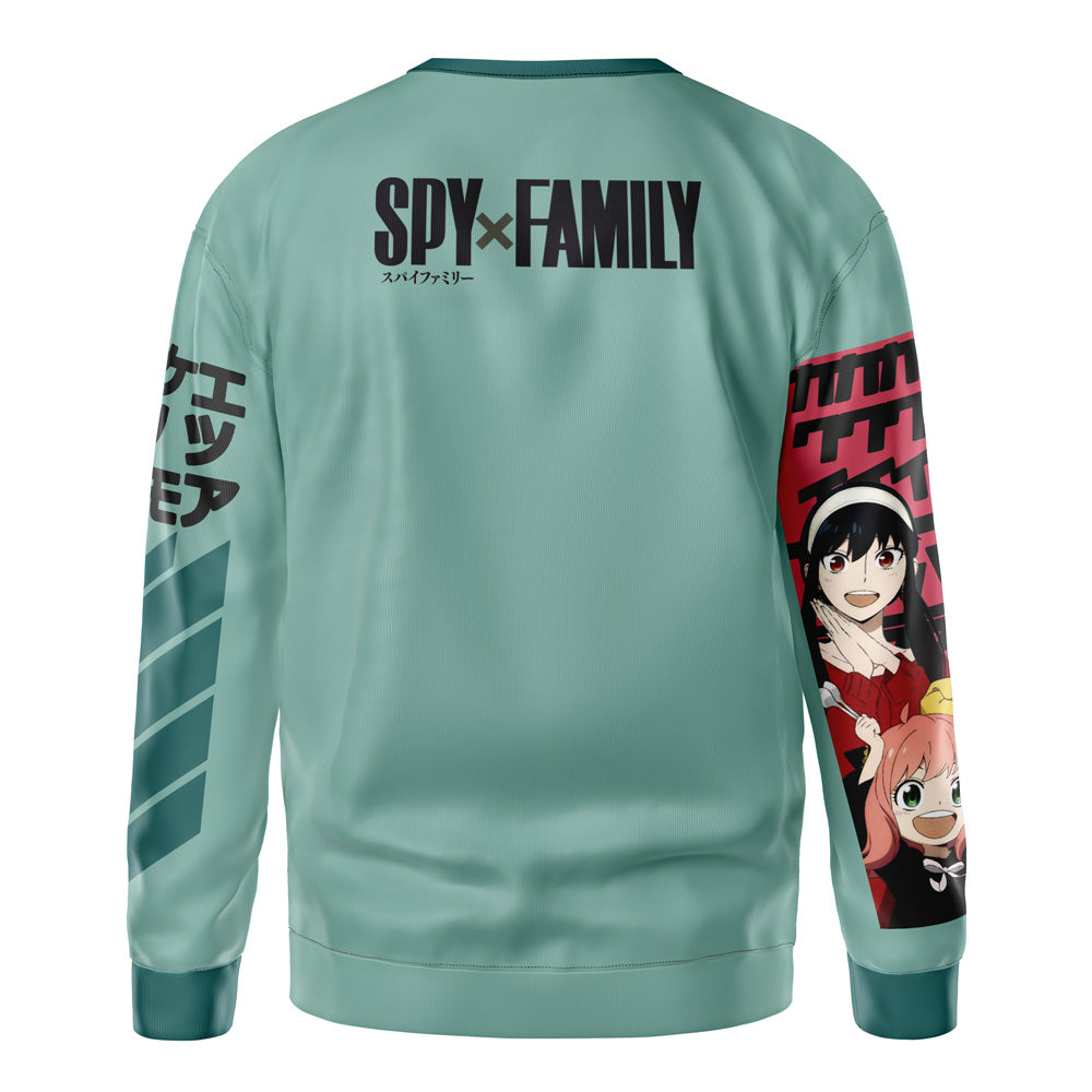 Spy X Family Sweatshirt The Forgers Anya Yor Loid Sweatshirt Green Unisex