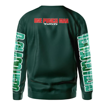 One Punch Man Sweatshirt One Punch Man Fubuki Graphic Sweatshirt Green Unisex