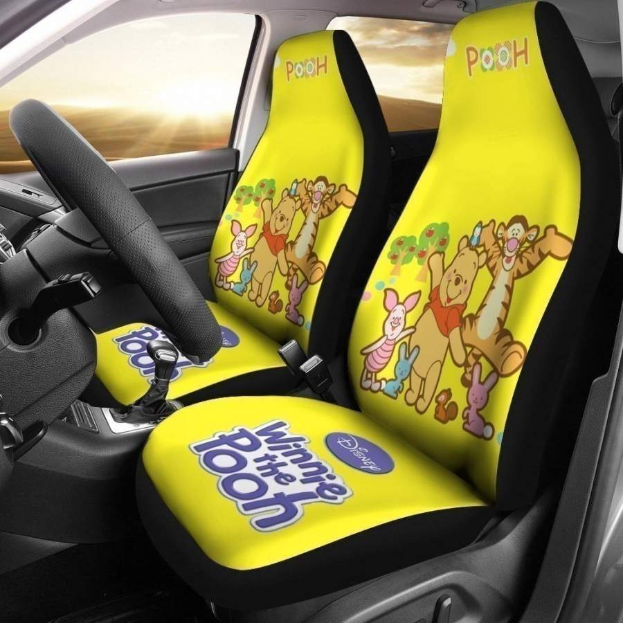 WTP Car Seat Covers Pooh And Friends Chibi Seat Covers