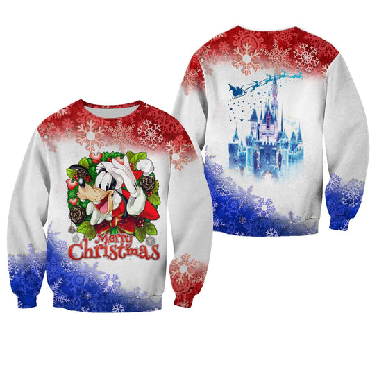 DN Sweatshirt Merry Christmas Hohoho Goofy Sweatshirt White Unisex Adults New Release