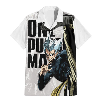 One Punch Man Hawaii Shirt Gerou Villain Character Aloha Shirt Gray White Unisex