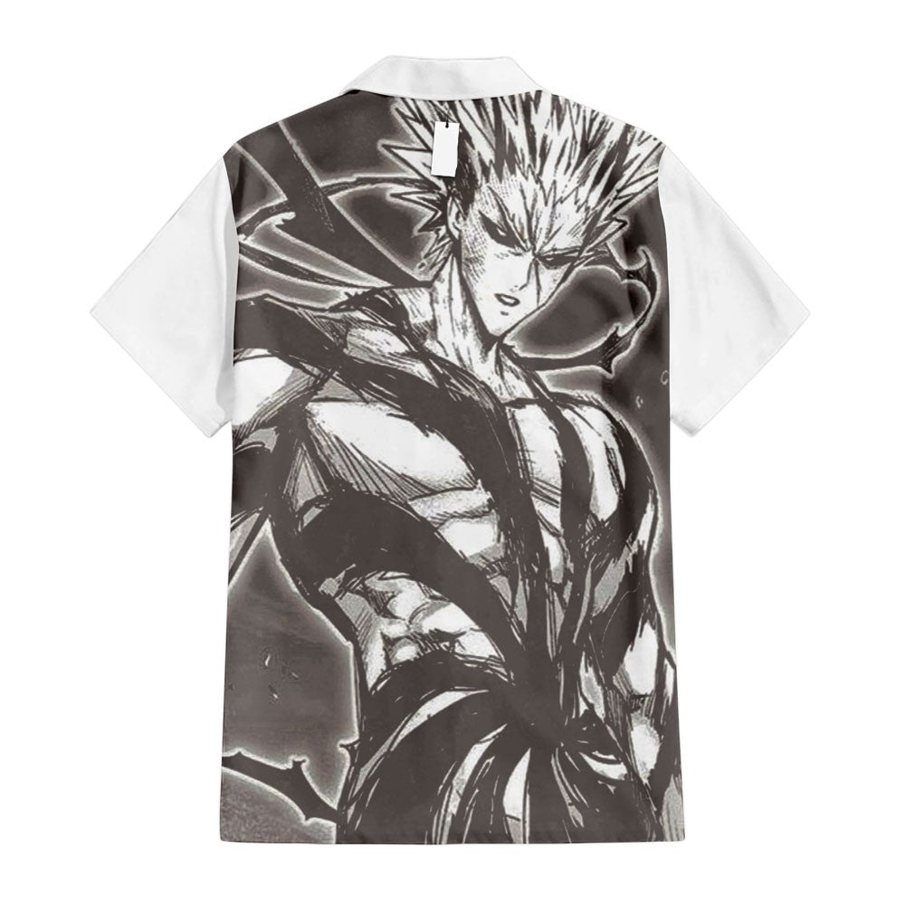 One Punch Man Hawaii Shirt Gerou Villain Character Aloha Shirt Gray White Unisex