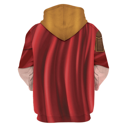 Historical Hoodie Roman Emperor Caesar Augustus Costume T-shirt Red Yellow Unisex