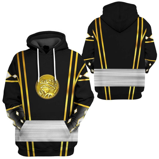 Power Ranger Hoodie Black Ninja Mighty Morphin Power Rangers Hoodie Black Unisex