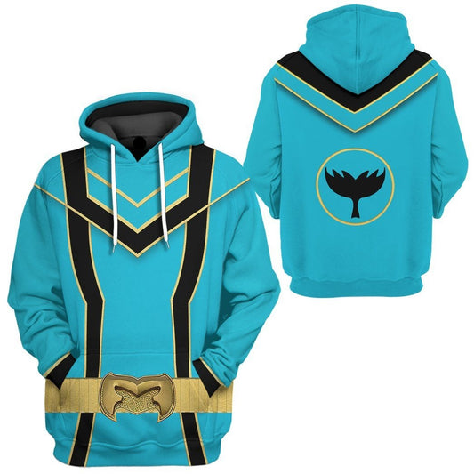 Power Ranger Hoodie Blue Power Rangers Mystic Force Hoodie Blue Unisex