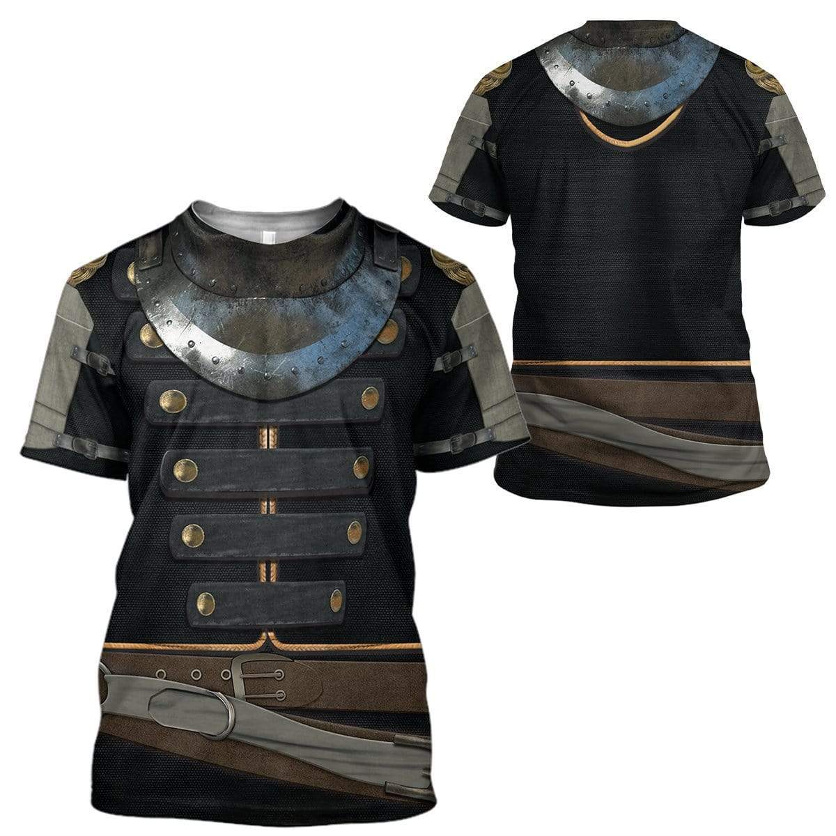 Historical Hoodie Victorian Guard Armor Costume T-shirt Black Unisex