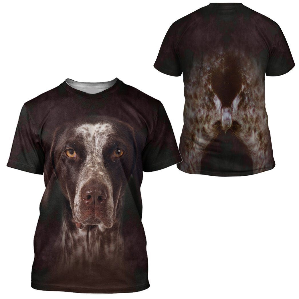 Dog Hoodie German Shorthaired Pointers Front And Back T-shirt Black Unisex