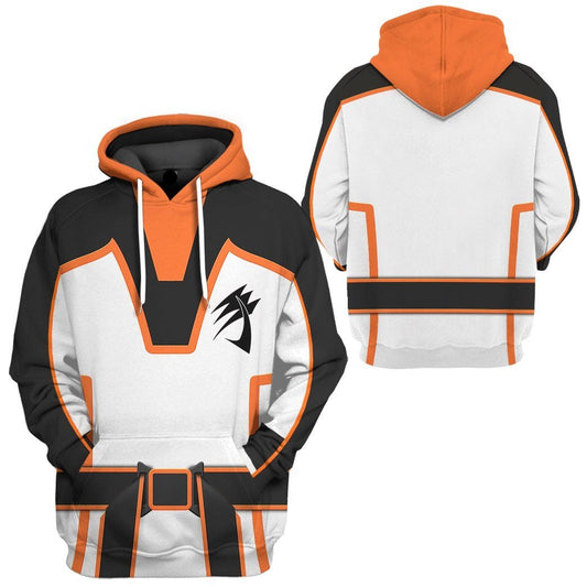 Power Ranger Hoodie Jungle Fury Rhino Power Ranger Hoodie Black White Unisex