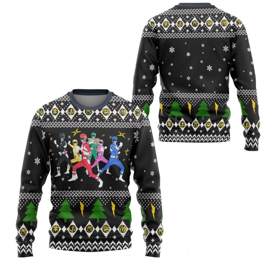 Power Rangers Sweatshirt Mighty Morphin Power Rangers Christmas Sweatshirt Unisex Adults