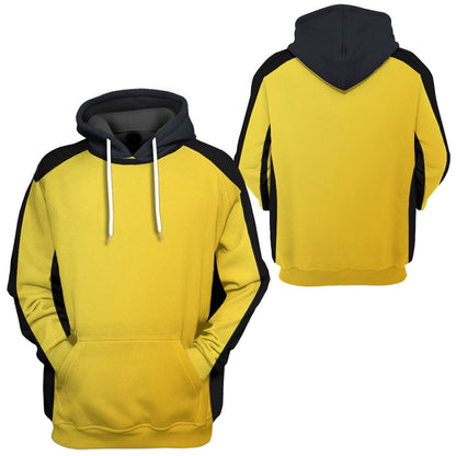 Minion Hoodie Minion Kung Fu Suit Costume T-shirt Yellow Unisex