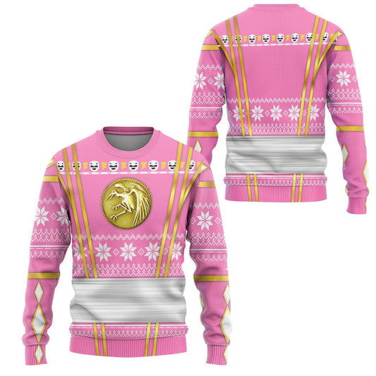 Power Rangers Sweatshirt Pink Ninja Mighty Morphin Power Rangers Sweatshirt Unisex Adults