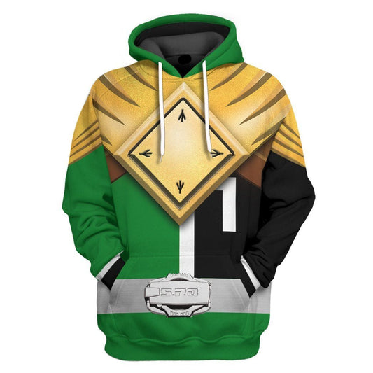 Power Ranger Hoodie Green S.P.D Power Ranger New Look Hoodie Green Unisex