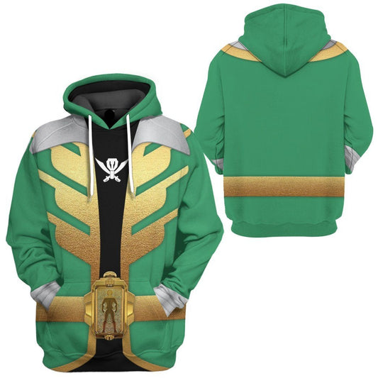 Power Ranger Hoodie Power Rangers Megaforce Green Ranger Hoodie Green Yellow Unisex