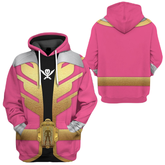 Power Ranger Hoodie Power Rangers Megaforce Pink Ranger Hoodie Pink Yellow Unisex