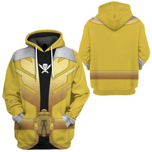 Power Ranger Hoodie Power Rangers Megaforce Yellow Ranger Hoodie Yellow Black Unisex